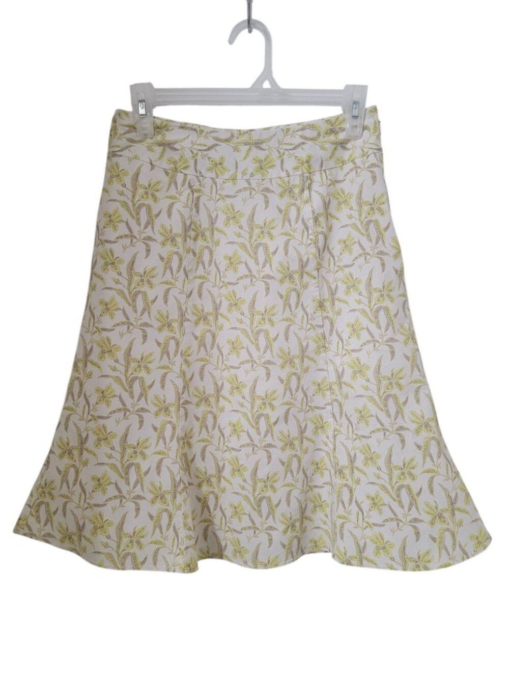 Vintage GAP Size 2 Stretch Floral A Line Midi Skirt, Lined